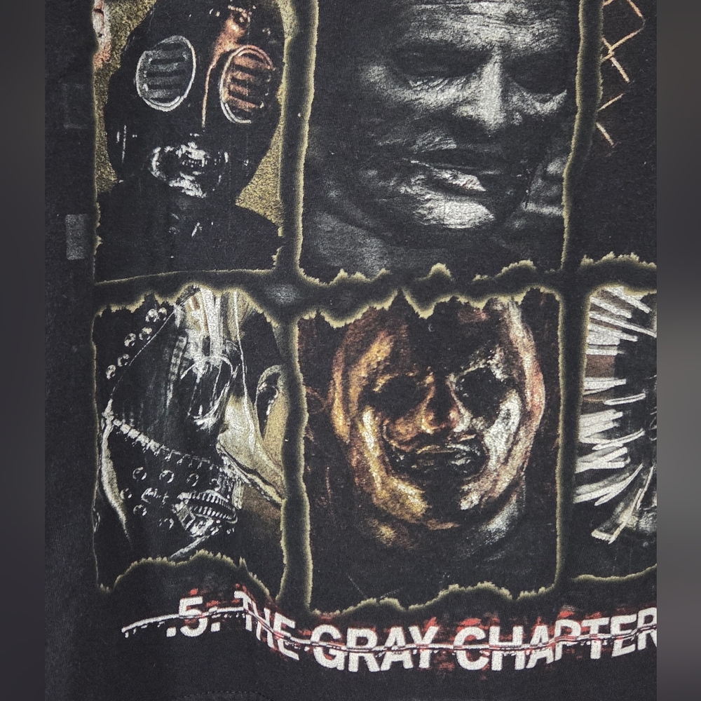 Vtg 2000s Slipknot The Gray Chapter Double Sided Metal Band Tee Large Bay Island - Picture 4 of 10